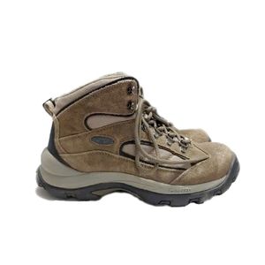 Hi-Tec Womens 8.5 Tan Suede and Textile Hiking Outdoor Boots